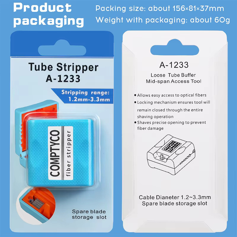 COMPTYCO A-1233 blue flip over cable stripper 1.2-3.3mm longitudinal cutter center bundle tube stripper leather fiber stripper
