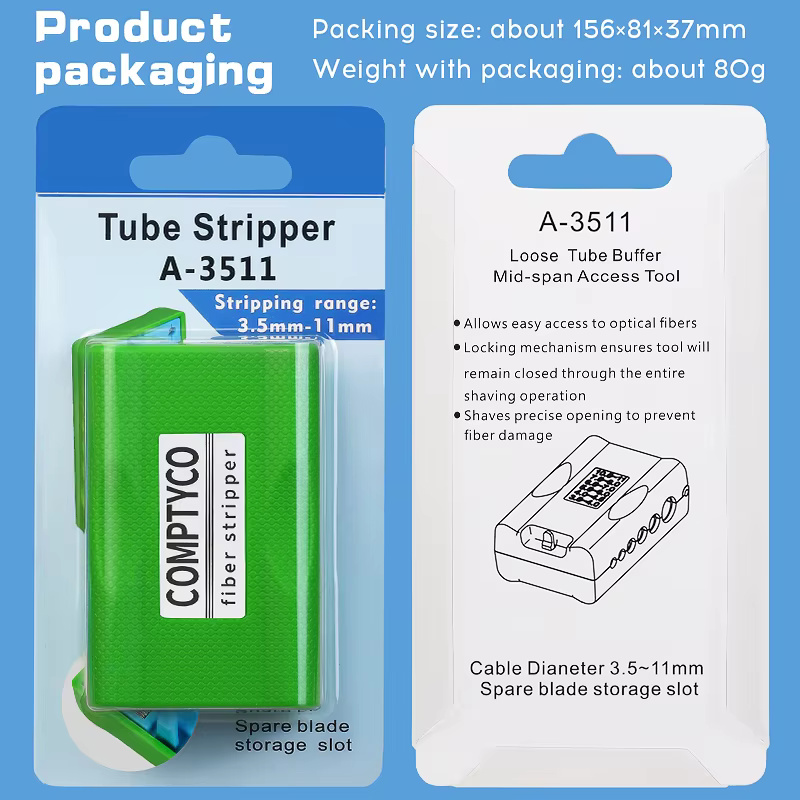 COMPTYCO A-3511 blue flip over cable stripper 3.5-11mm longitudinal cutter center bundle tube stripper leather fiber stripper