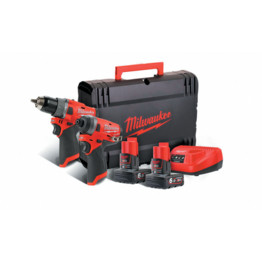 M12BPP2B-421C - 12V COMPACT PERCUSSION DRILL & IMPACT DRIVER TWIN PACK