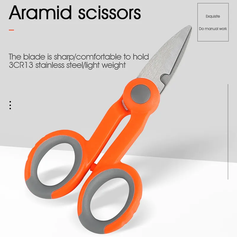 COMPTYCO fiber optic scissors serrated fiber velvet aramid scissors electrician scissors fiber tail jumper scissors hardware tools