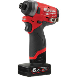 M12FID-602X M12 FUEL™ 1/4 in Hex Compact Impact Driver, 2 x 6.0Ah Batteries and Charger