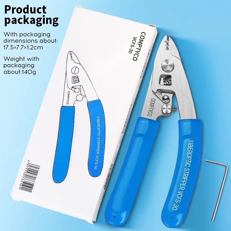 COMPTYCO VCFS-30 Optical fiber wire strippers FTTH Drop Cable WIRE Stripper tool stainless steel 3 port Fiber Stripper