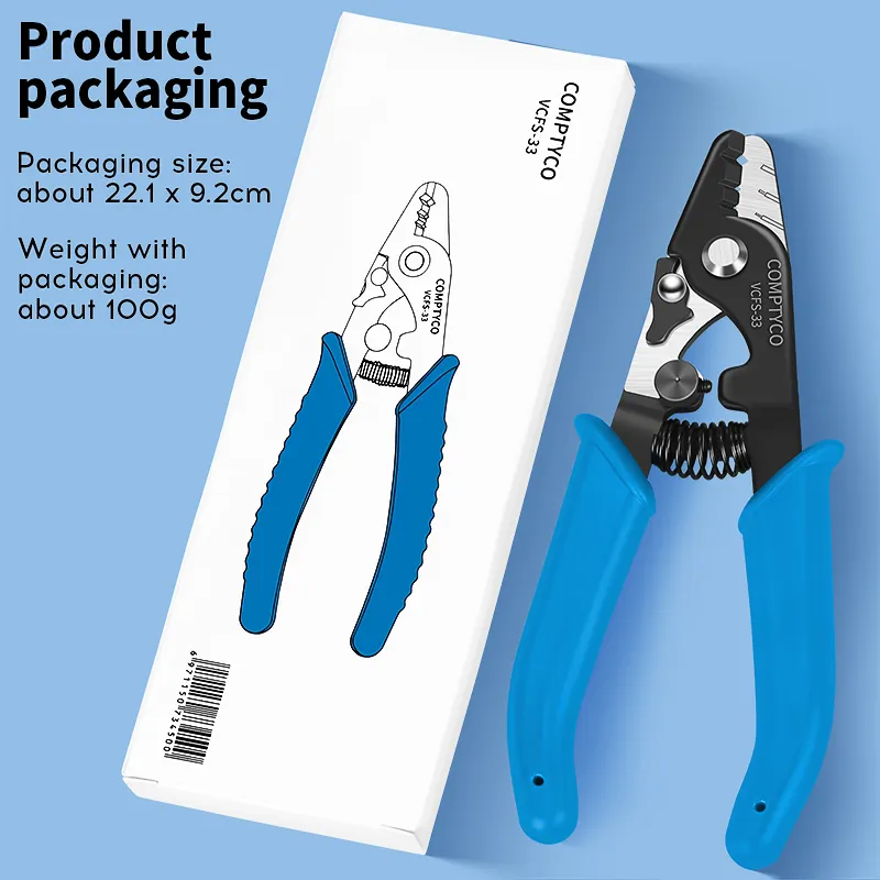 Factory Hot Selling VCFS-33 FTTH stripping tool cables stripper Fiber Optic 3 port wire stripper Fiber Stripper customizable color ﻿
