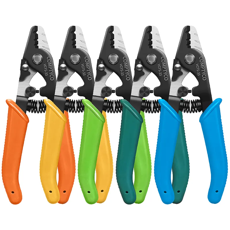 Factory Hot Selling VCFS-33 FTTH stripping tool cables stripper Fiber Optic 3 port wire stripper Fiber Stripper customizable color ﻿