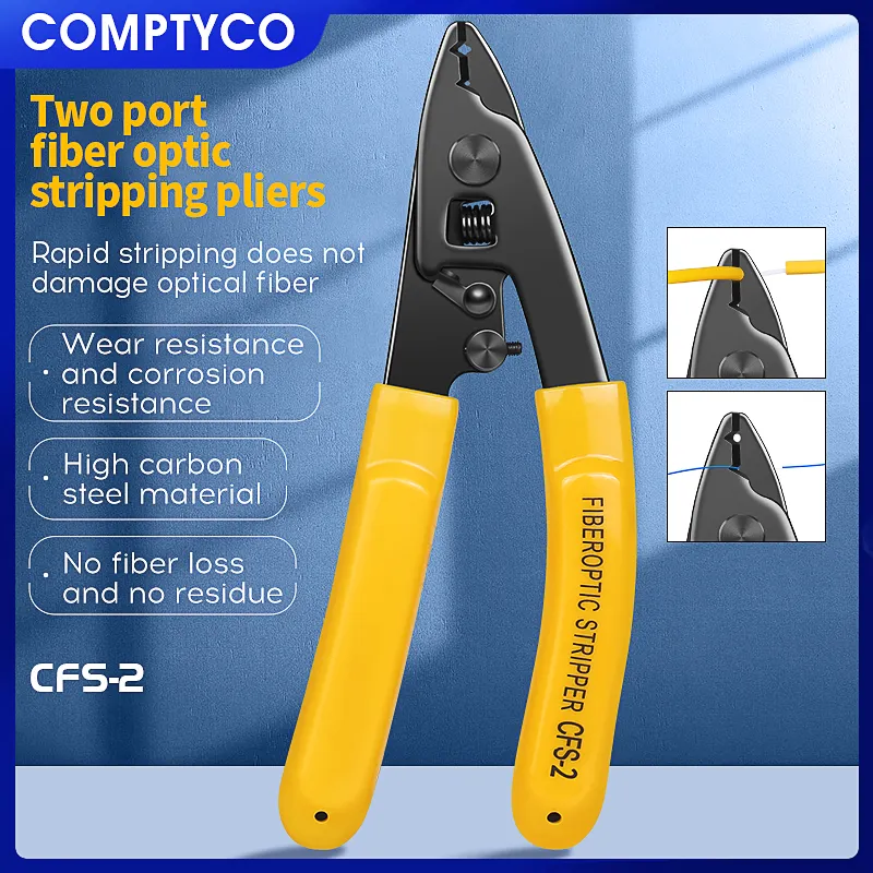 COMPTYCO CFS-2 is a dual port cable stripper designed specifically for FTTH fiber fusion splicing.