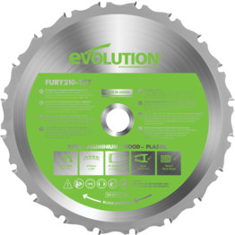 FURY® 210mm Replacement Multipurpose Tungsten Carbide Tipped Blade With Evolution RAGE® Technology.