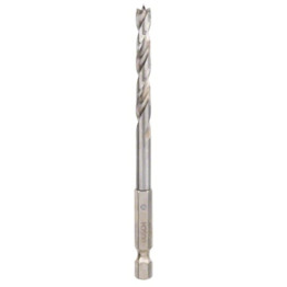 6 x 63 x 106mm HSS Brad Point Drill Bit with 1/4" Hex Shank - 2 608 595 522