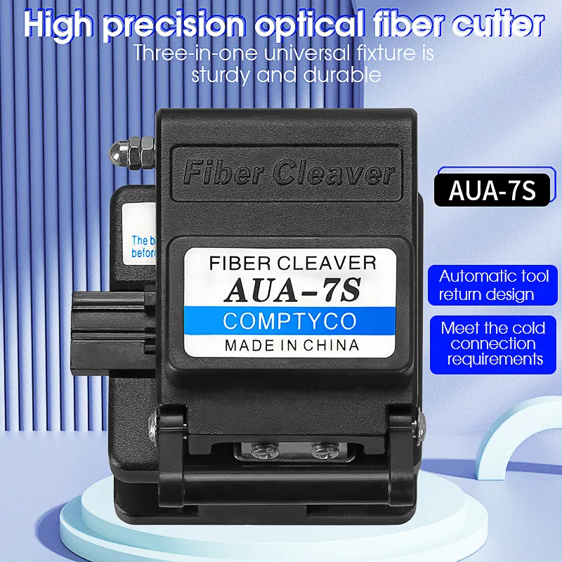 COMPTYCO AUA-7S High-Precision Automatic Return Fiber Optic Cutter 3in1 Fixture Cold Joint Tool for FTTH Fiber Cleaver