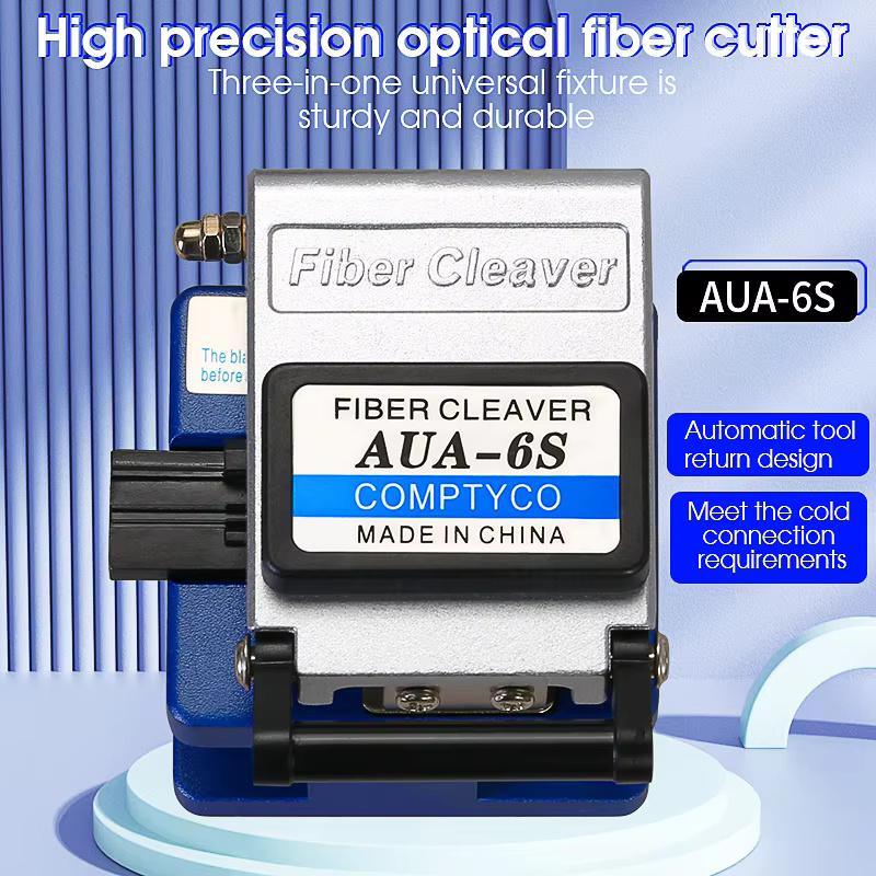 COMPTYCO AUA-6S High-Precision Automatic Return Fiber Optic Cutter 3in1 Fixture Cold Joint Tool for FTTH Fiber Cleaver