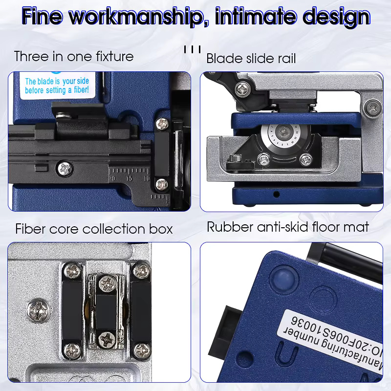 COMPTYCO AUA-6S High-Precision Automatic Return Fiber Optic Cutter 3in1 Fixture Cold Joint Tool for FTTH Fiber Cleaver