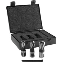 Mag Drill Hole Cutter Set Cyclone - 3 Peice Short