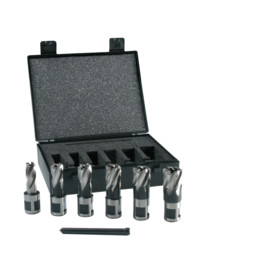 Mag Drill Hole Cutter Set Cyclone - 6 Peice Short