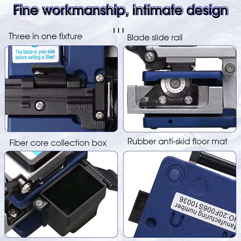 COMPTYCO AUA-61S High-Precision Automatic Return Fiber Optic Cutter with waste fiber box Cold Joint Tool for FTTH Fiber Cleaver