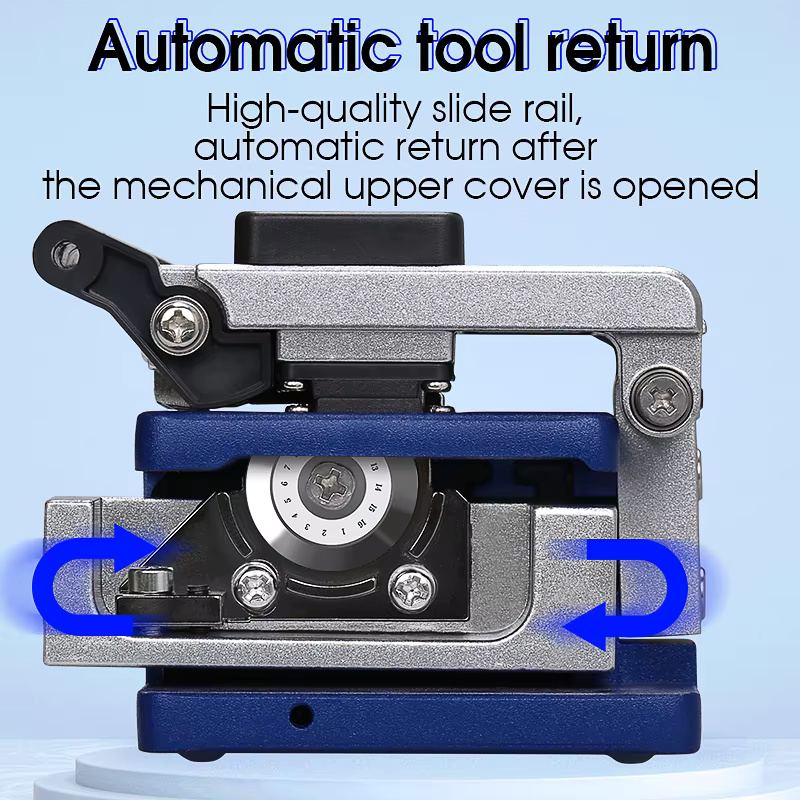 COMPTYCO AUA-61S High-Precision Automatic Return Fiber Optic Cutter with waste fiber box Cold Joint Tool for FTTH Fiber Cleaver