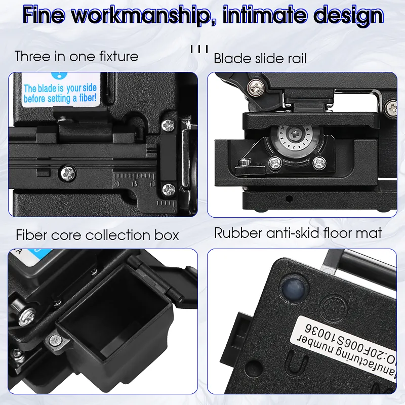 COMPTYCO AUA-71S High-Precision Automatic Return Fiber Optic Cutter with waste fiber box Cold Joint Tool for FTTH Fiber Cleaver