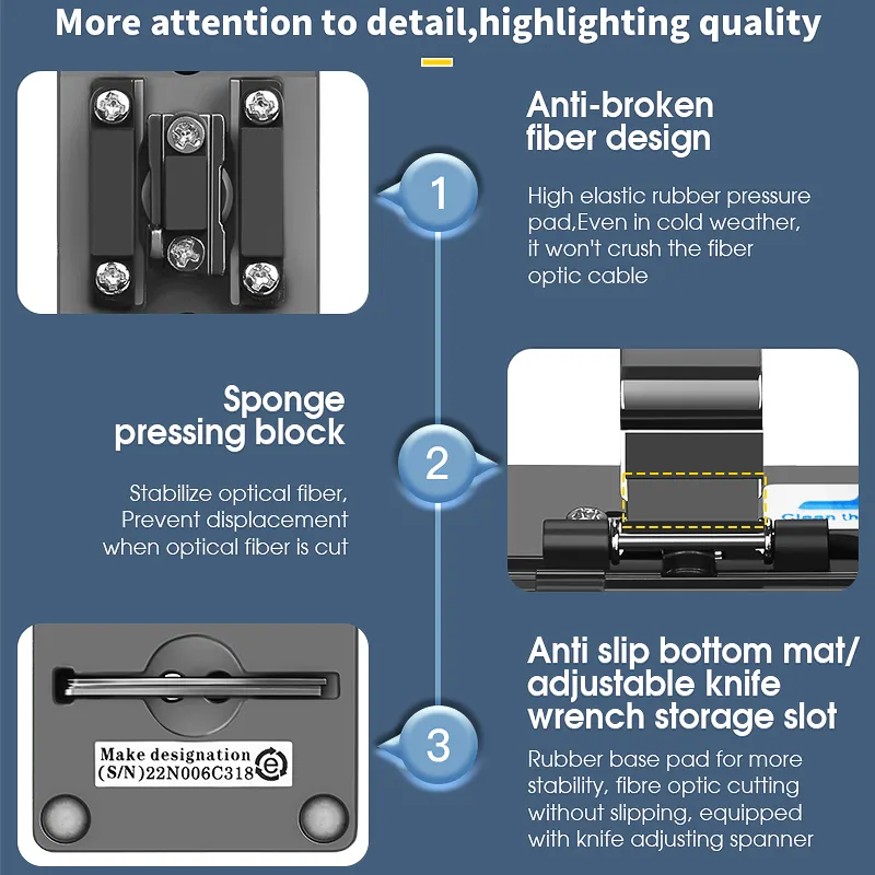 COMPTYCO Fiber Mini Cutting Machine High Quality Optical High Precision Hot Melt S-08 Fiber Cutting Tool