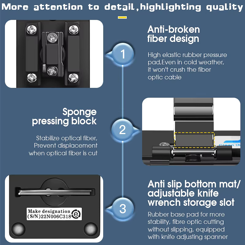 COMPTYCO Fiber Small Type Cutter High Quality Optic High Precision Hot Melt S-08 Fiber Optical Cutting Tool Fiber Cleaver