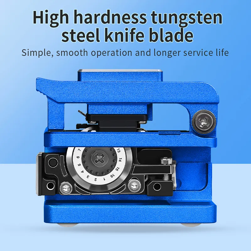 COMPTYCO High Precision Fiber Optic Cutter for Fusion Splicing with waste fiber box AUA-S2 hot melt Optical Fiber Cleaver