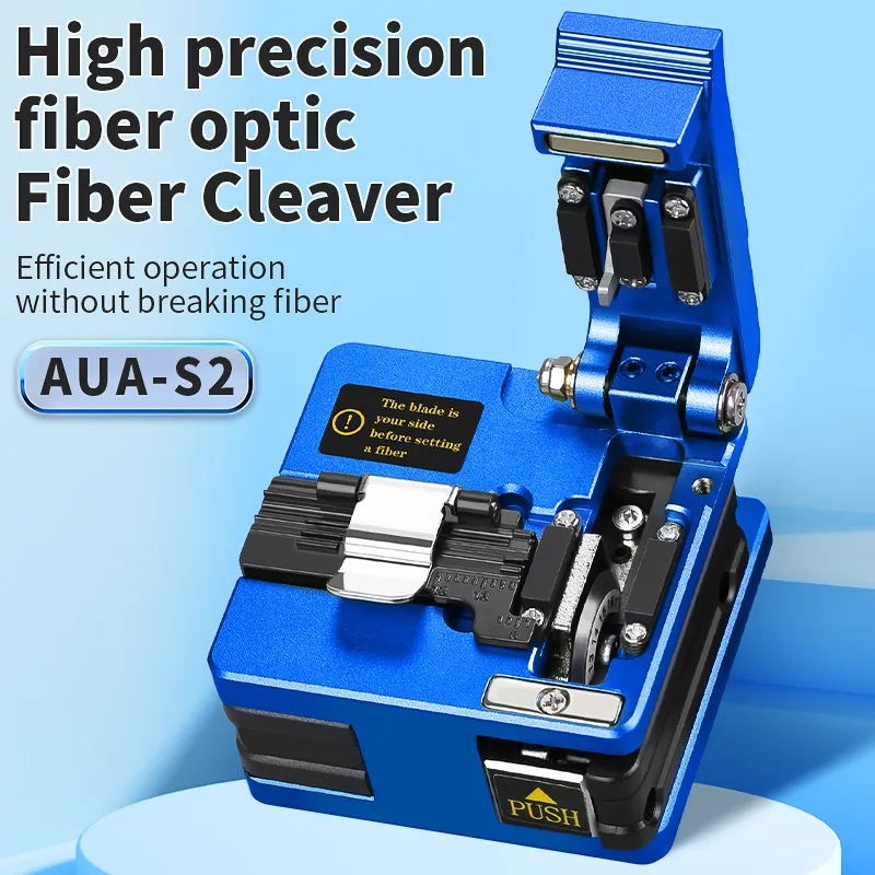 COMPTYCO High Precision Fiber Optic Cutter for Fusion Splicing with waste fiber box AUA-S2 hot melt Optical Fiber Cleaver