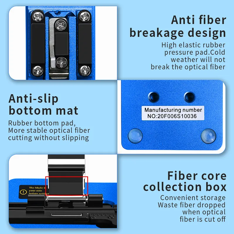 COMPTYCO High Precision Fiber Optic Cutter for Fusion Splicing with waste fiber box AUA-S2 hot melt Optical Fiber Cleaver