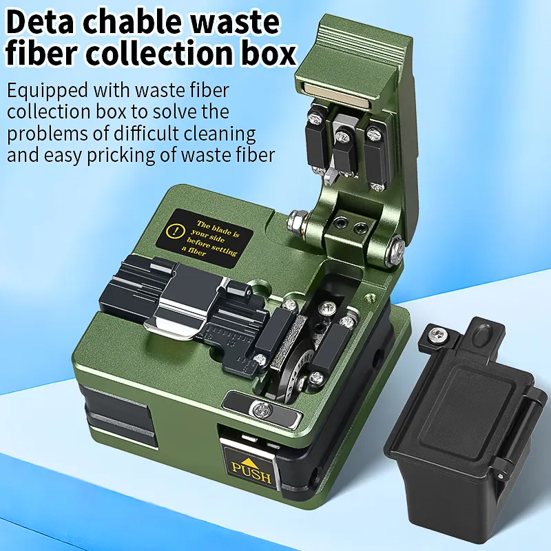 COMPTYCO High Precision Fiber Optic Cutter for Fusion Splicing with waste fiber box AUA-S3 SKL-S3 hot melt Optical Fiber Cleaver