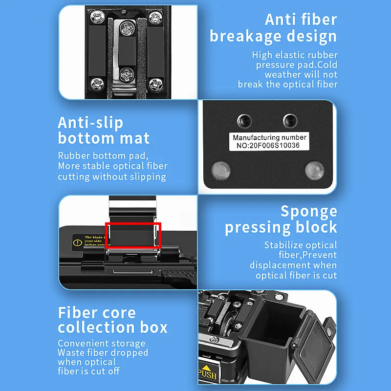 COMPTYCO high-precision fiber cutting machine AUA-S3 SKL-S3with waste fiber box hot melt fiber cutter