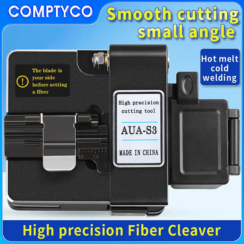 COMPTYCO high-precision fiber cutting machine AUA-S3 SKL-S3with waste fiber box hot melt fiber cutter