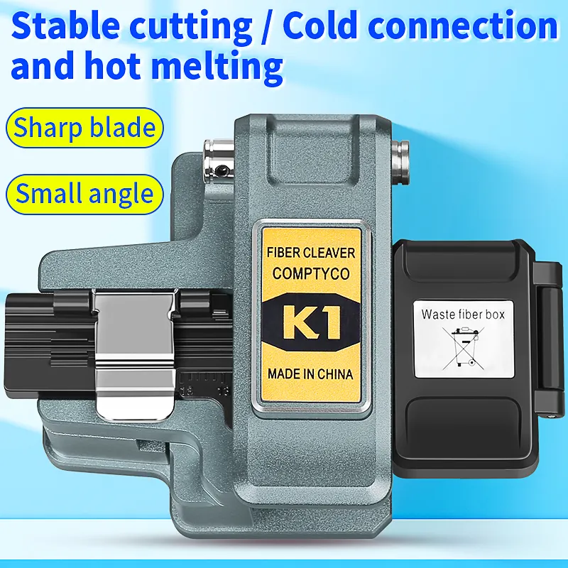 COMPTYCO cost-effective K1 fiber cutting machine, black automatic fiber return cutting machine, hot melt fiber cutting machine