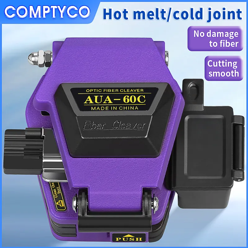 COMPTYCO Super Economic Reset FTTH Fiber Optic Cutter AUA-60C Hot Melt Tool Fiber Optic Cutter with Scrap Box