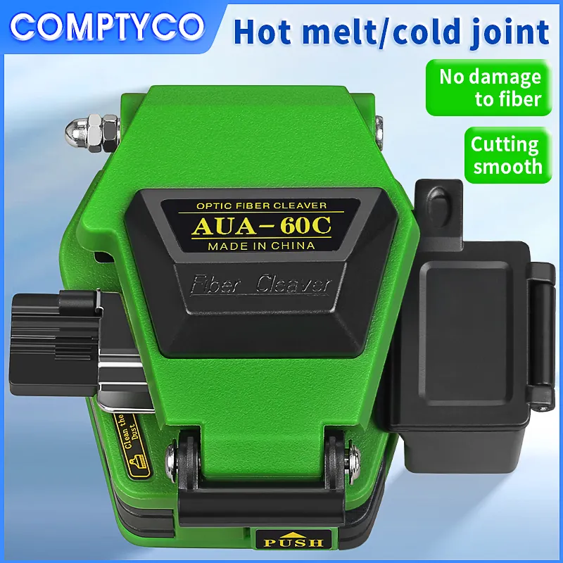 COMPTYCO Ultra affordable auto-reset FTTH fiber cutter for fusion splicing AUA-60C hot melt tool fiber cutter
