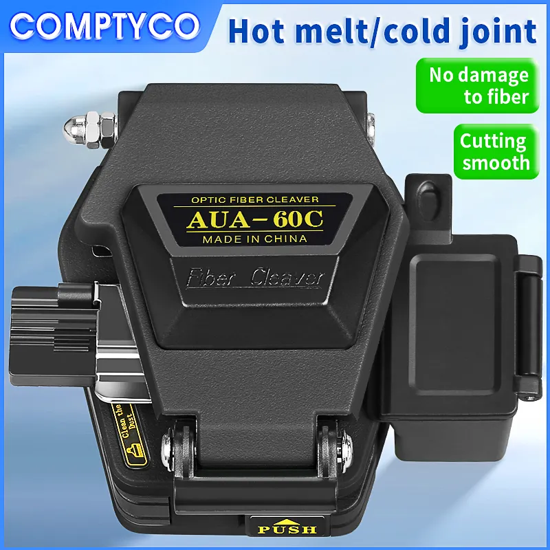 COMPTYCO Affordable auto-return FTTH fiber optic cutter for fusion splicing AUA-60C hot melt tool fiber optic cutter