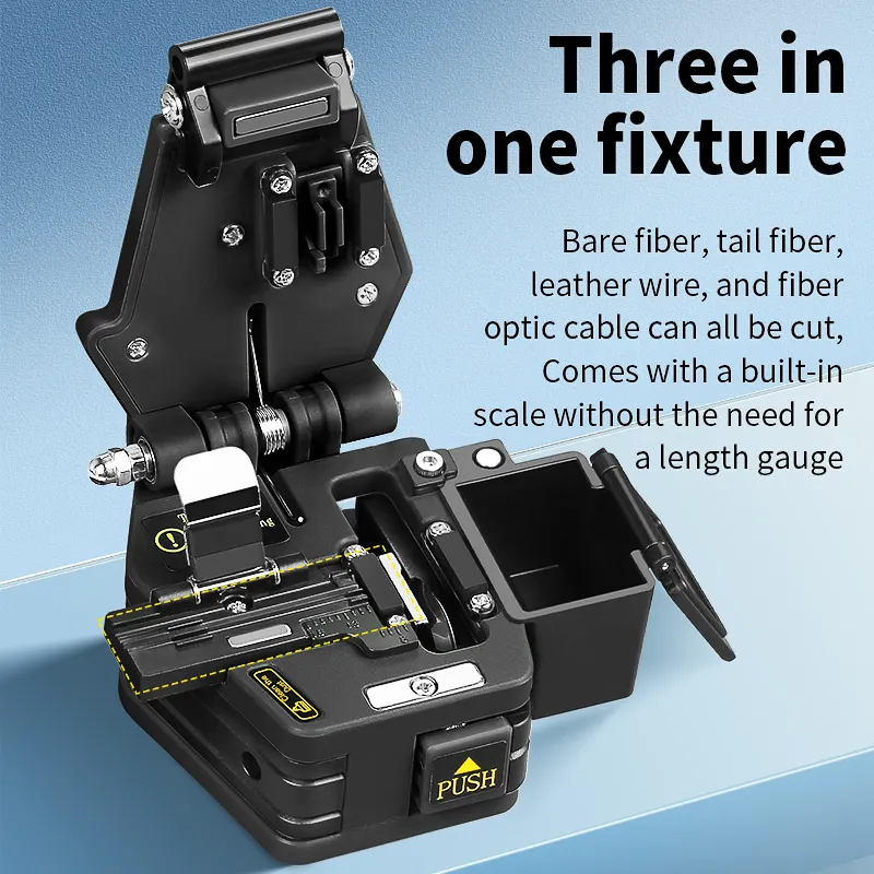 COMPTYCO Affordable auto-return FTTH fiber optic cutter for fusion splicing AUA-60C hot melt tool fiber optic cutter