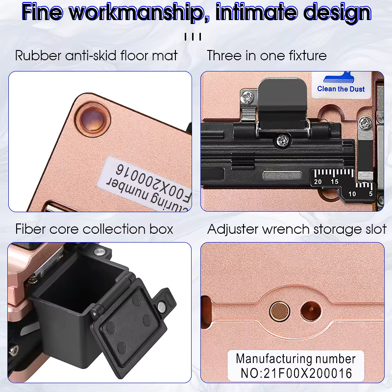COMPTYCO Good price AUA-X2 Fiber Optical Cutting Machine Rose Gold Automatic Return Fiber Cutting Machine Hot Melt Fiber Cleaver