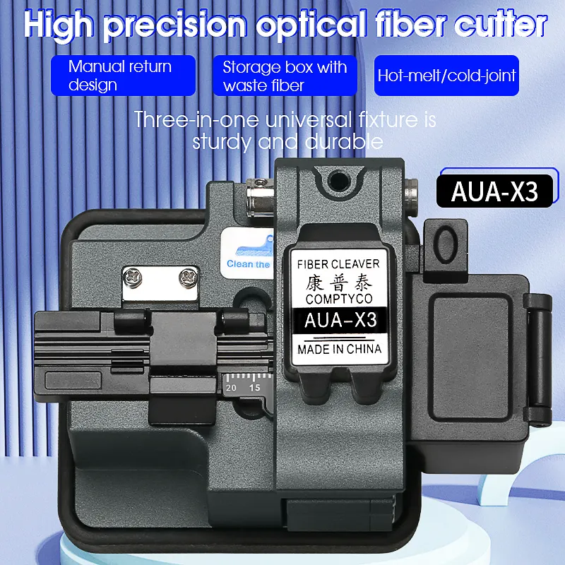 COMPTYCO AUA-X3 high-precision fiber cutting machine, gun gray manual return knife hot melt cutting machine