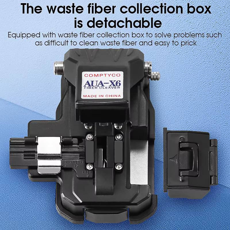 COMPTYCO High Precision AUA-X6 FTTH Fiber Tool Fiber Optic Cutter for Fusion Splicing hot melt Optical Fiber Cleaver
