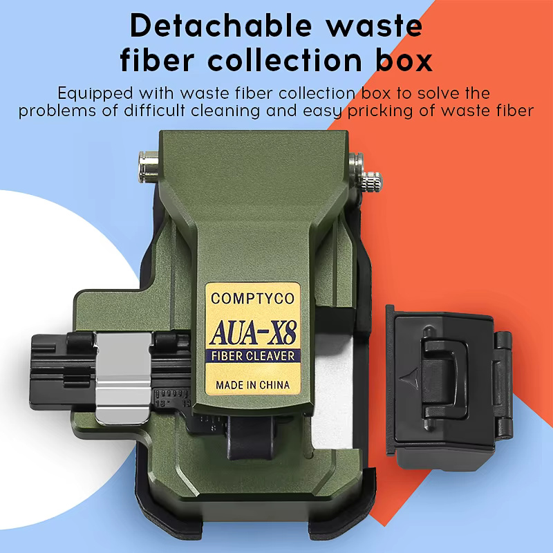 COMPTYCO High Precision AUA-X8 Fiber Optic One step Cleaver Fully Automatic Cable Cutting Knife Hot Melt Fiber Optic Cleaver