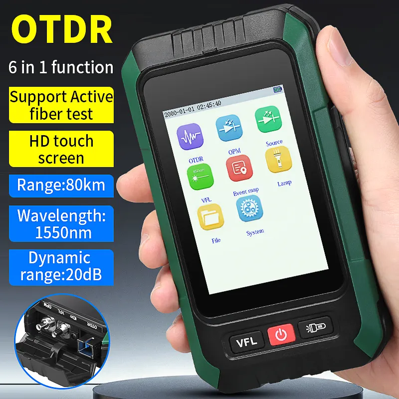 COMPTYCO Optical Time Domain Reflectometer AUA-18U/A 80KM 1550nm Six in One Multi functional Intelligent Mini OTDR Fiber Tester