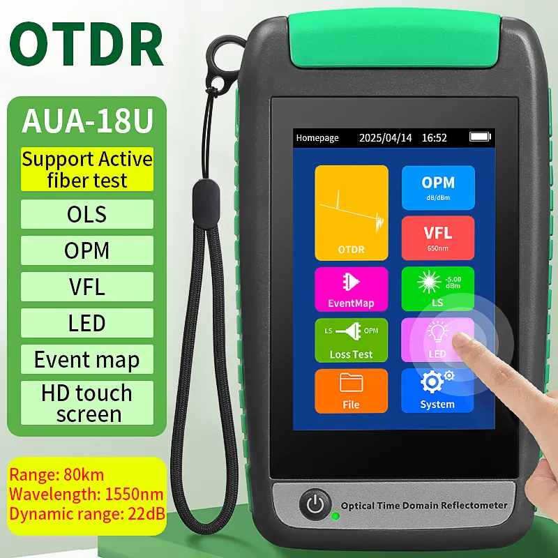 COMPTYCO AUA-18U/A Optical Time Domain Reflectometer 80KM 1550nm 7-in-1 Multi functional Intelligent Mini OTDR Fiber Tester