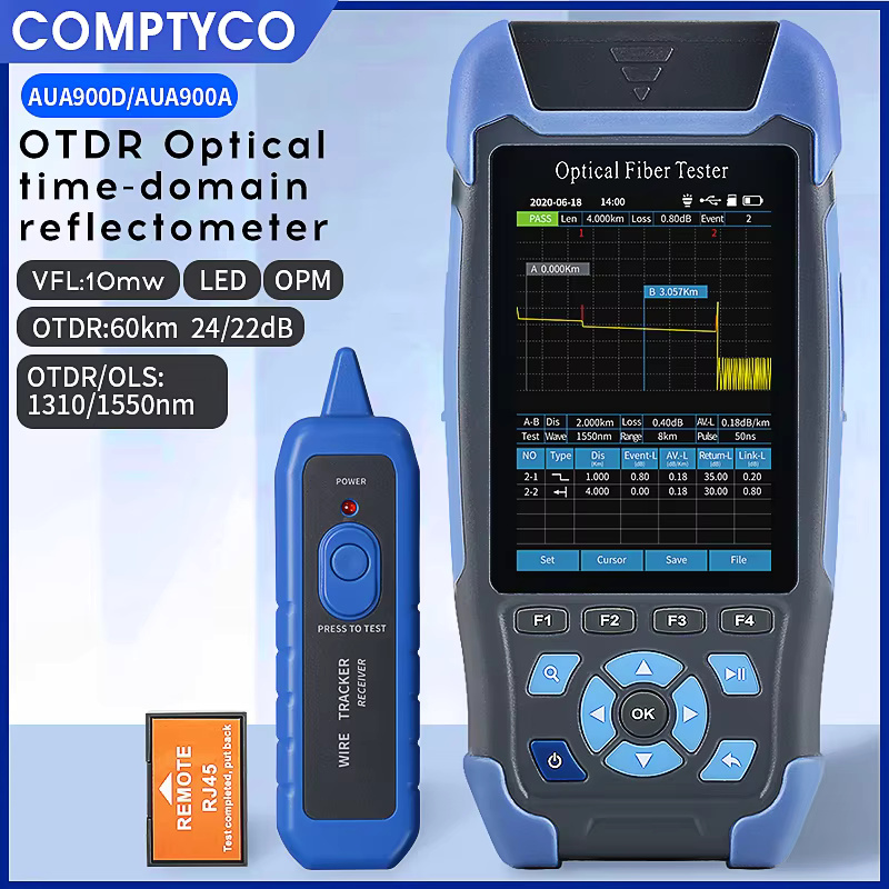 COMPTYCO AUA900D UPCinterface/900A APCinterface Optical Time Domain Reflectometer 60KM 9 in 1 multifunctional 1310 1550nm OTDR