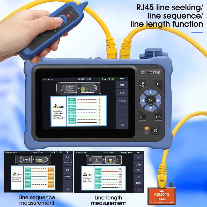 COMPTYCO AUA800U UPC 800A APC Optical Time Domain Reflectometer with OPM VFL OLS 100KM 1310 1550nm Handheld Machine Tester OTDR
