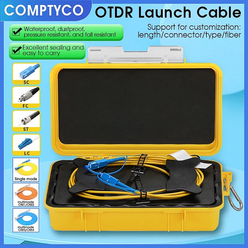 COMPTYCO High Quality OTDR Test Extension Cord Customized length/Type/Connector G652D G657A1/2 Fiber Optic OTDR Launch Cable Box