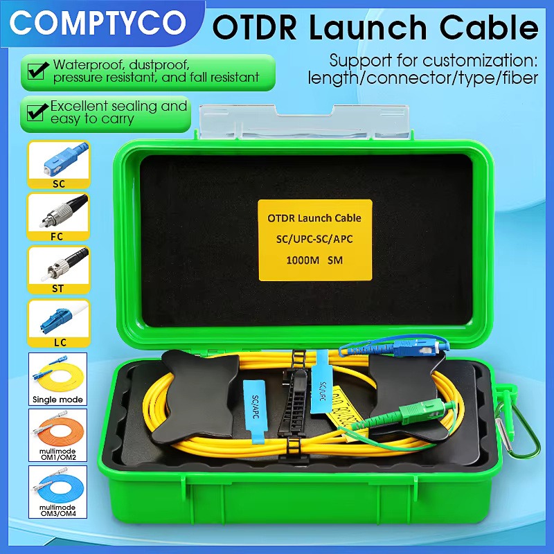 COMPTYCO OTDR Test Extension Line SM MM Customized length/Type/Connector OS2 G652D G657A1/A2 Fiber Optic OTDR Launch Cable Box