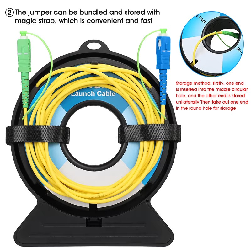 COMPTYCO SC/FC/ST/LC-UPC/APC OTDR Test extension line Customized length/Type/Connector SM MM Fiber Optic OTDR Launch Cable Box