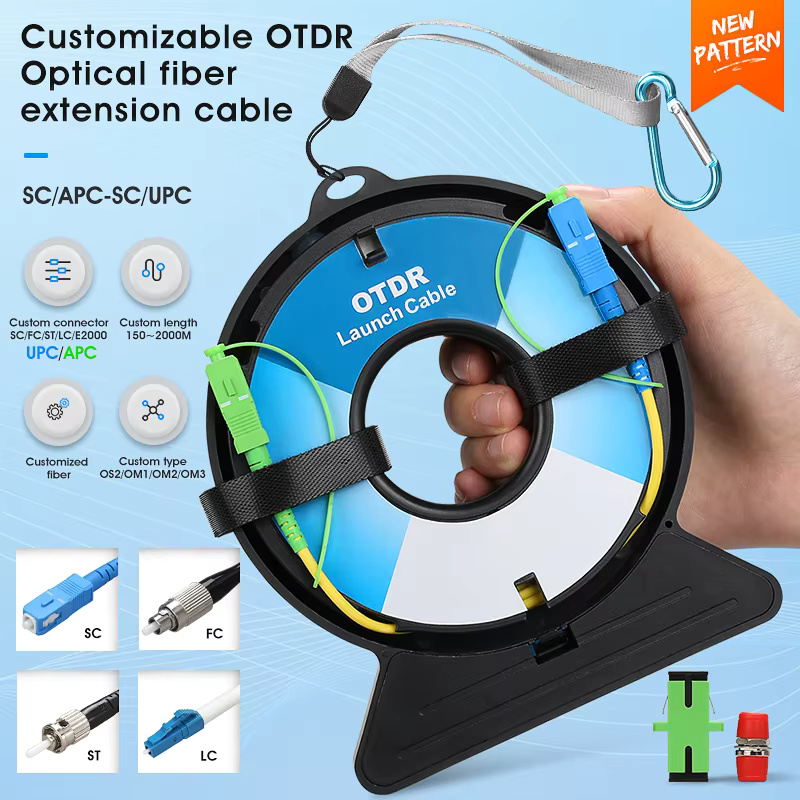 COMPTYCO SC/FC/ST/LC-UPC/APC OTDR Test extension line Customized length/Type/Connector SM MM Fiber Optic OTDR Launch Cable Box
