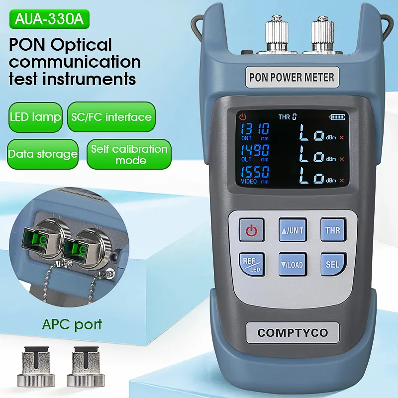 COMPTYCO AUA-330U/A SC/FC/UPC/APC FTTH Tester network detection online test ONT/OLT 1310/1490/1550nm PON Optical power meter