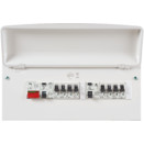 K7664SRPMET 12WATT METAL CONSUMER UNIT 2 x 63AMP RCD & 6 x MCB