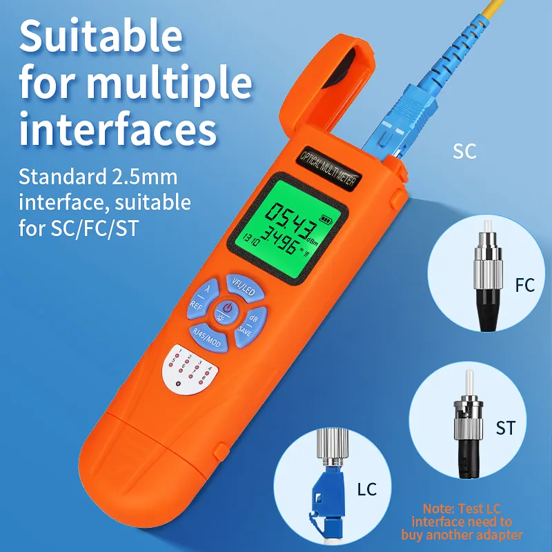 COMPTYCO Four in One OPM+VFL+LED+RJ45 Tester Visual Fault Localization Charging Mini Optical Power Integrated Machine