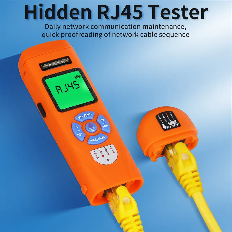 COMPTYCO Four in One OPM+VFL+LED+RJ45 Tester Visual Fault Localization Charging Mini Optical Power Integrated Machine