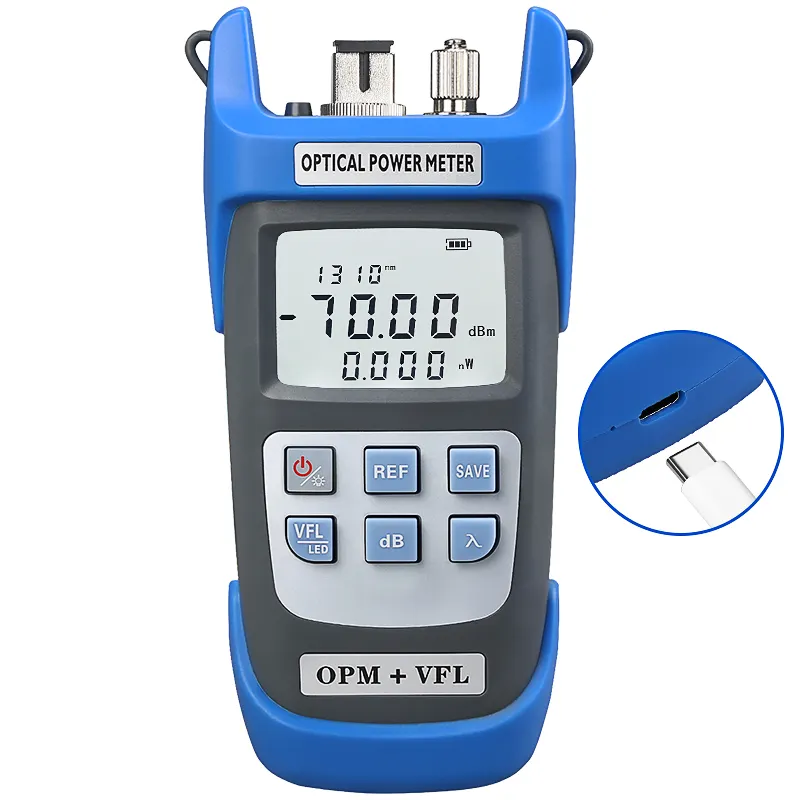 COMPTYCO High Precision Rechargeable OPM VFL with LED 3IN1 machine Optical Fiber Tester Visual Fault Locator Optical Power Meter