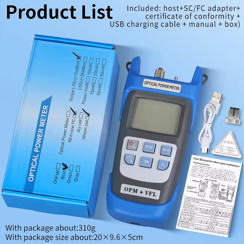 COMPTYCO High Precision Rechargeable OPM VFL with LED 3IN1 machine Optical Fiber Tester Visual Fault Locator Optical Power Meter